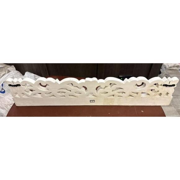 Vintage Shabby Chic Wall Hook Wooden Multi Hooks Hanger Baroque Ornate - Picture 4 of 4